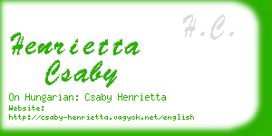 henrietta csaby business card